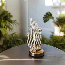 Brûleur à Huile et Fondant Parfumé Palme métal et céramique