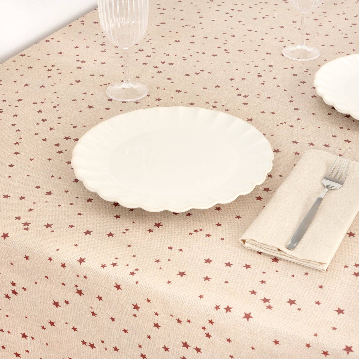 Nappe en jacquard lurex Joyeux Noël 23: 300 x 155 cm