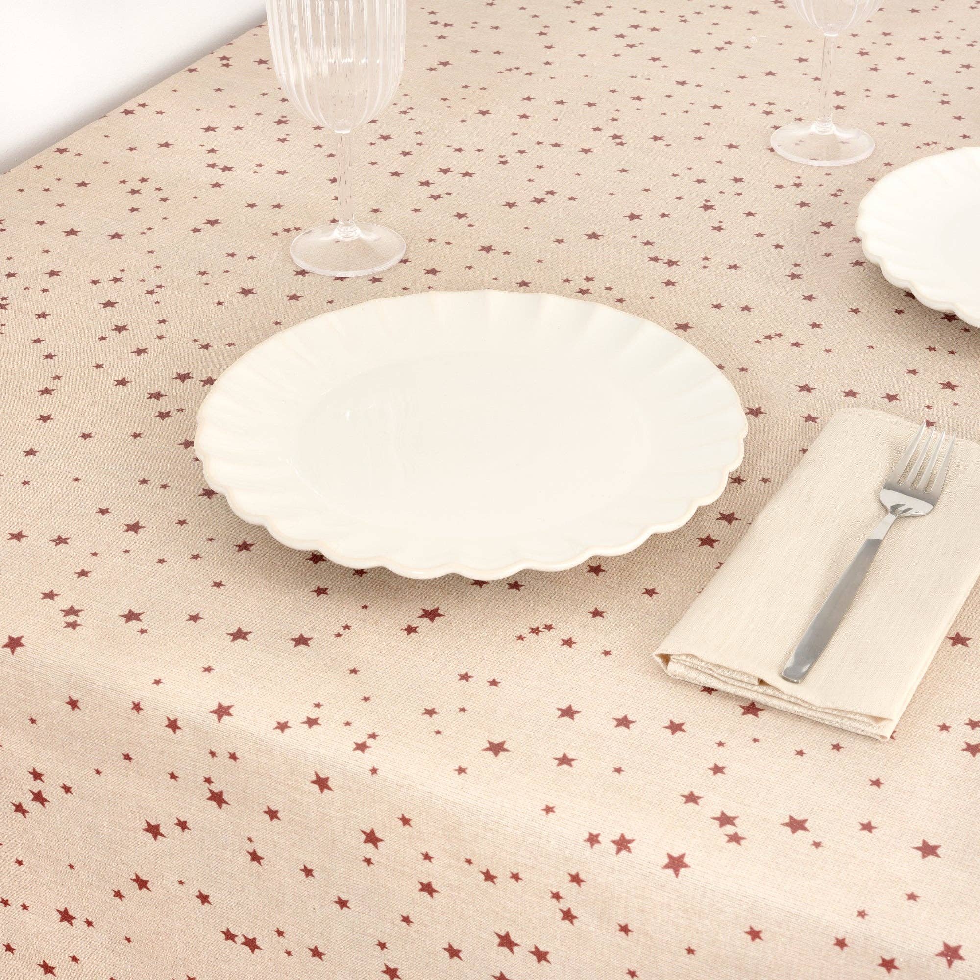 Nappe en jacquard lurex Joyeux Noël 23: 300 x 155 cm