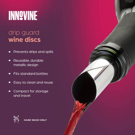 Disques anti-goutte pour vin, lot de 6