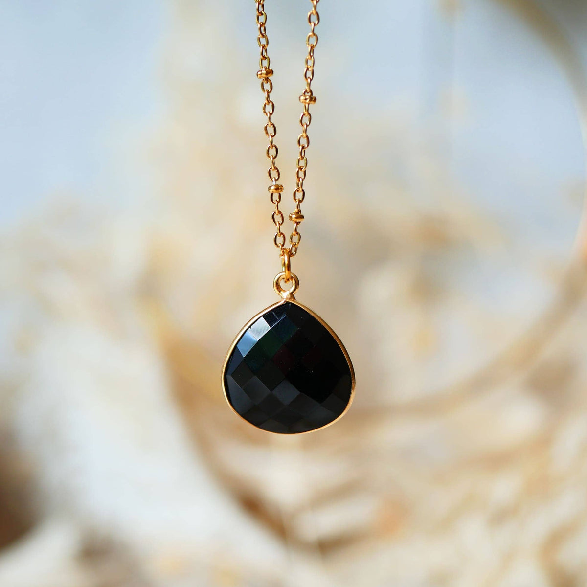 Collier Justine  Onyx Noir