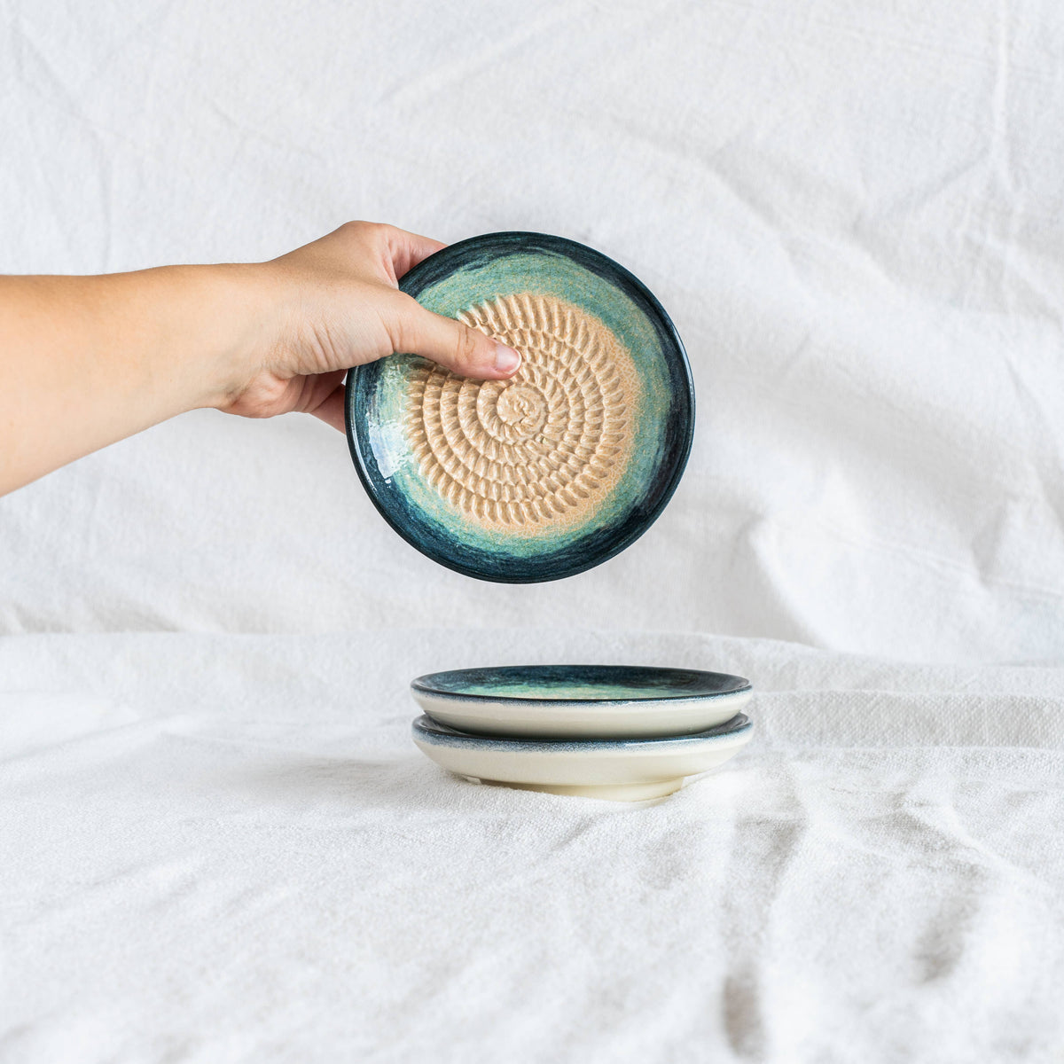 Plaque râpe-ail en céramique - petite - turquoise - Brisa: SIN PACKAGING