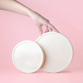 Couvercles en silicone réutilisables sans BPA / 2 tailles: Rose / Moyen