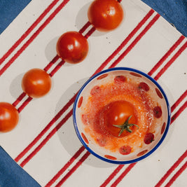 Plaque râpe à ail en céramique - Moyenne Rouge et Bleue - Pomodoro: AVEC EMBALLAGE