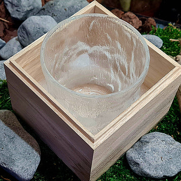 Verre japonais - Coffret cadeau avec glaçons en granit et sous-verre |338: Un verre