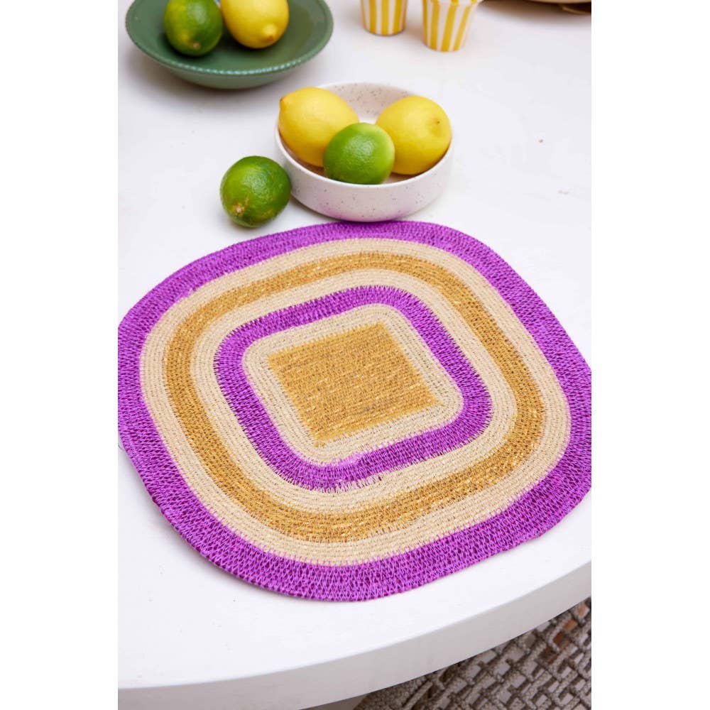 Set de table en jonc de mer - Multico Violet Naturel