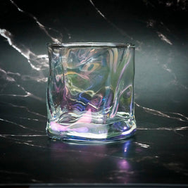 Verres japonais avec boîte cadeau, glaçons en granit et sous-verres | 369: Deux verres / Rainbow