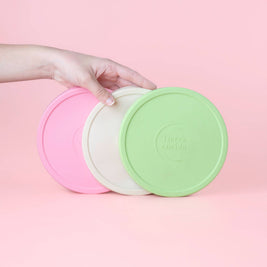 Couvercles en silicone réutilisables sans BPA / 2 tailles: Rose / Moyen