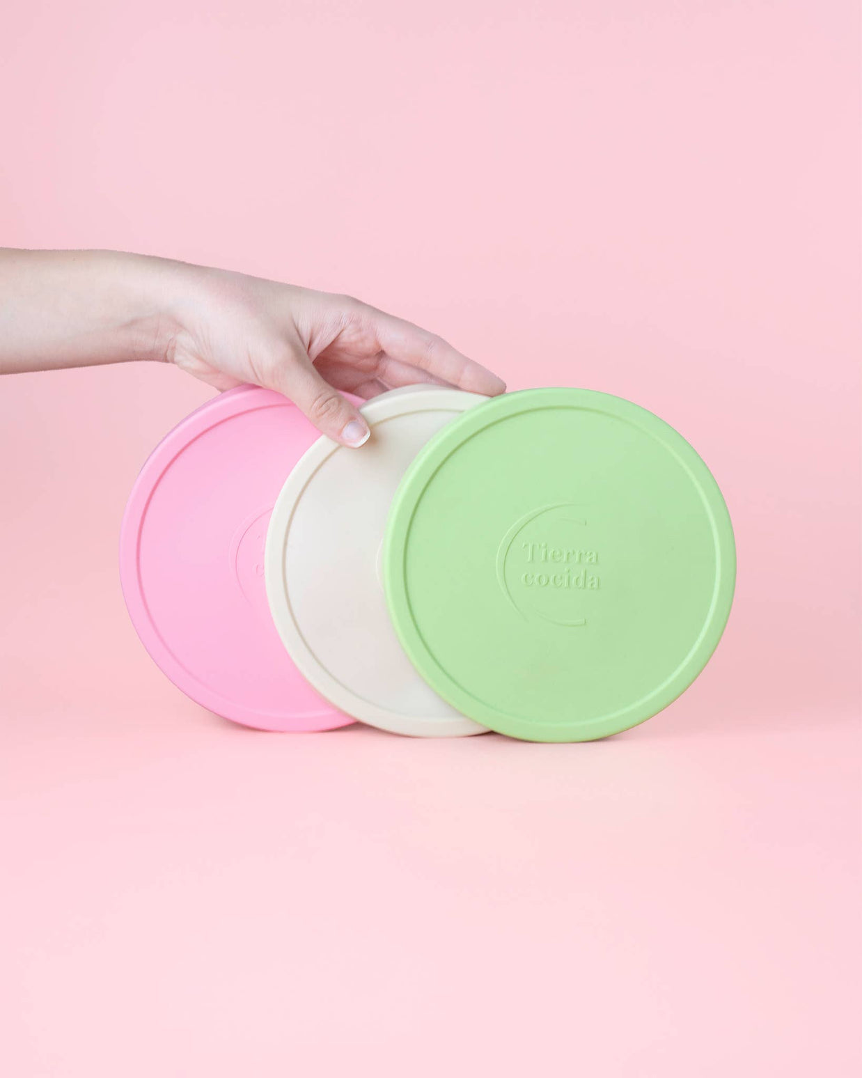 Couvercles en silicone réutilisables sans BPA / 2 tailles: Beis / Grand