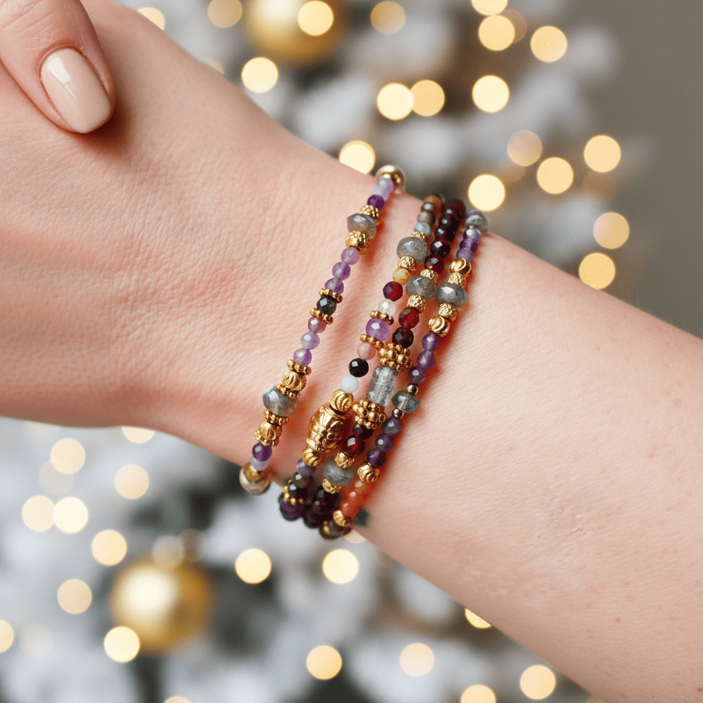 Bracelet Saptaratna - 7 Chakras Pierres Naturelles