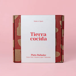 Assiette râpe à ail - Grande céramique rose - Valentina