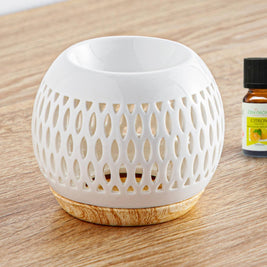 Brûleur parfum, fondant cire parfumée en céramique Treillis