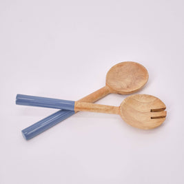 Couverts à salade KISHA en bois de manguier: Sauge / OS