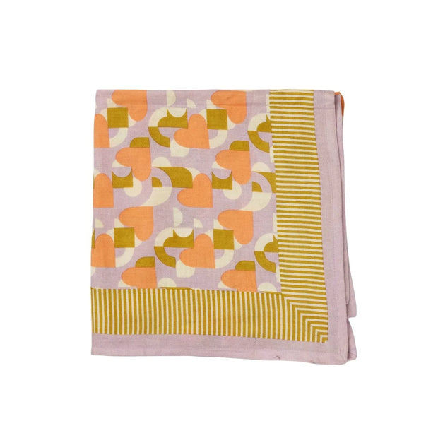 Foulard Indien - Love Mon Coeur Mauve
