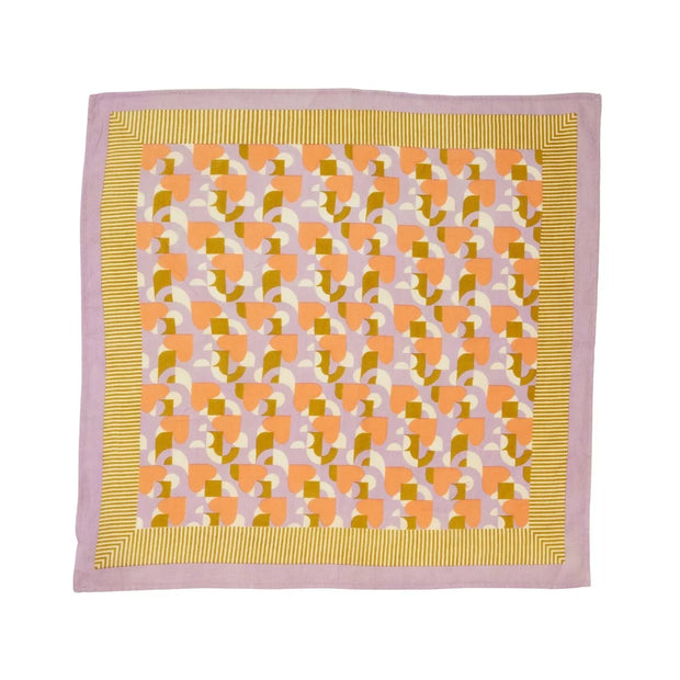 Foulard Indien - Love Mon Coeur Mauve