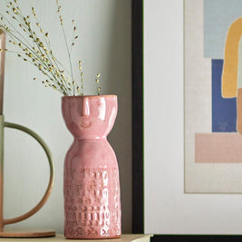 Vase Rose Grès, Embla, Bloomingville