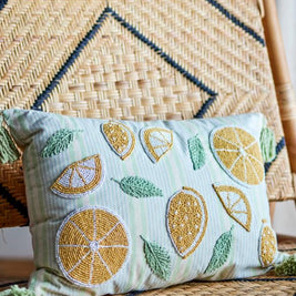 Lemon Coussin, Jaune, Coton