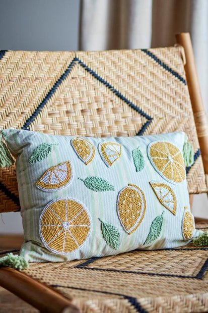 Lemon Coussin, Jaune, Coton