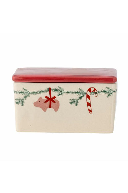 Yule Boîte à beurre, Blanc, Grès