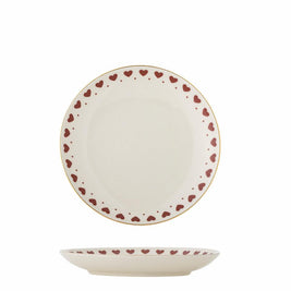 Assiette Jolly coeur 16cm, rouge, grès
