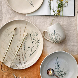Assiette creuse 21cm Nature Grès, Bea, Bloomingville