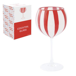 VERRE A GIN DECORE A LA MAIN - TWIST & MATCH - ROUGE