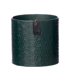 Pot en papier graphique zéro déchet, vert foncé, mélange de 2 motifs