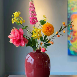 Vase en Métal en Coloris Rouge Foncé 32 cm - PIP STUDIO