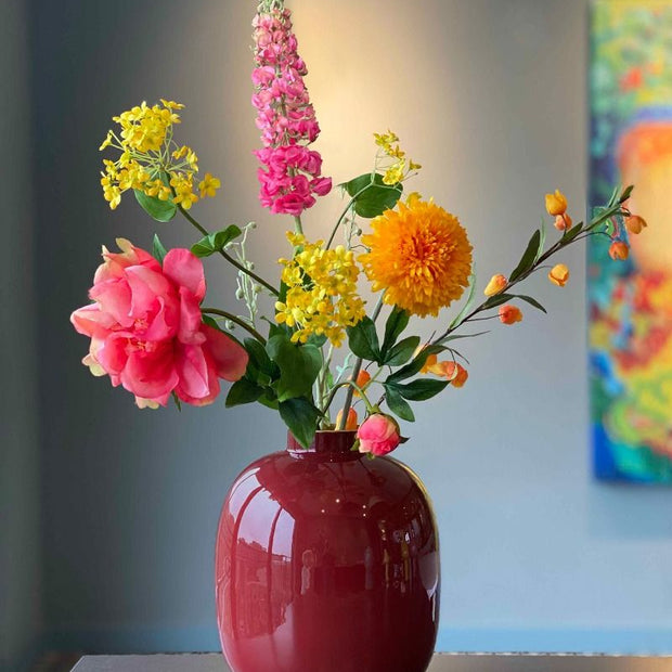Vase en Métal en Coloris Rouge Foncé 32 cm - PIP STUDIO