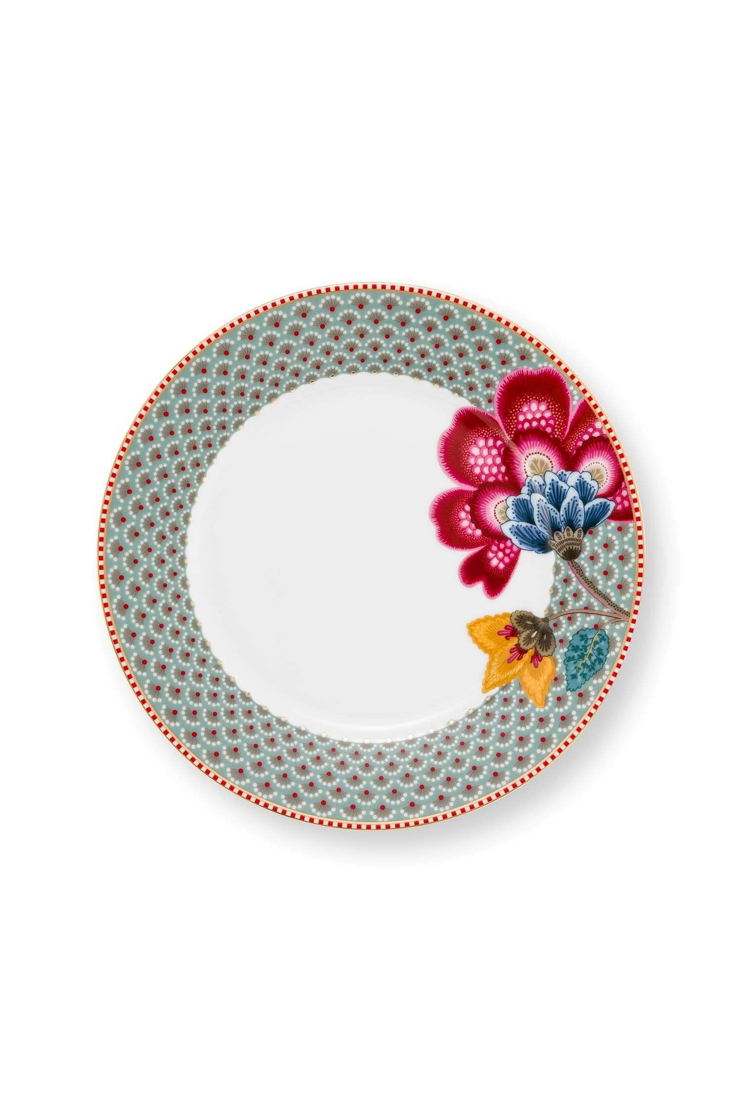 Assiette à Petit Déjeuner Blooming Tales Bleu