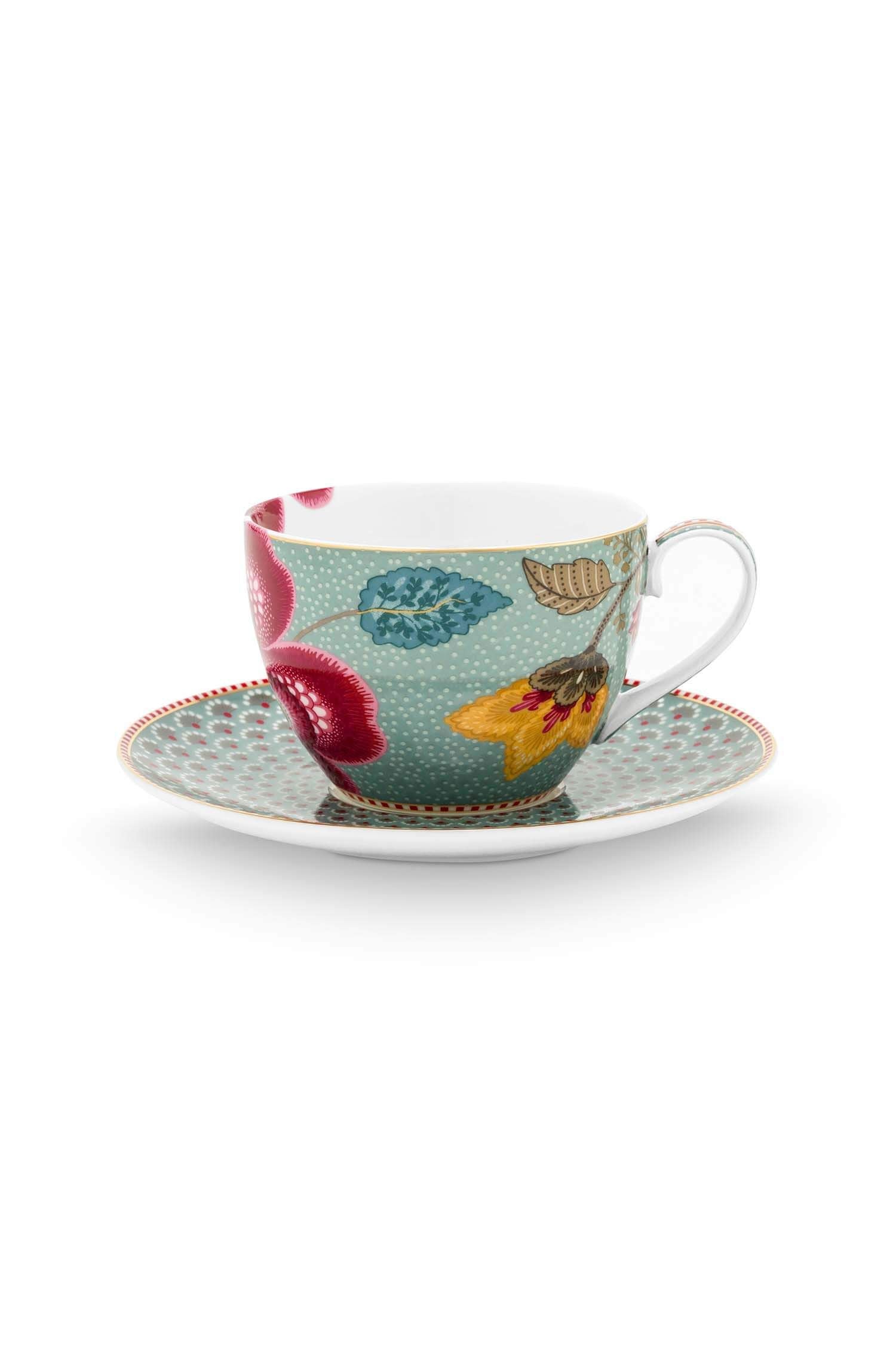 Tasse et Soucoupe Blooming Tales Fantasy Bleu 300ml