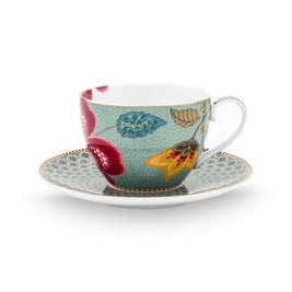 Tasse et Soucoupe Blooming Tales Fantasy Bleu 300ml