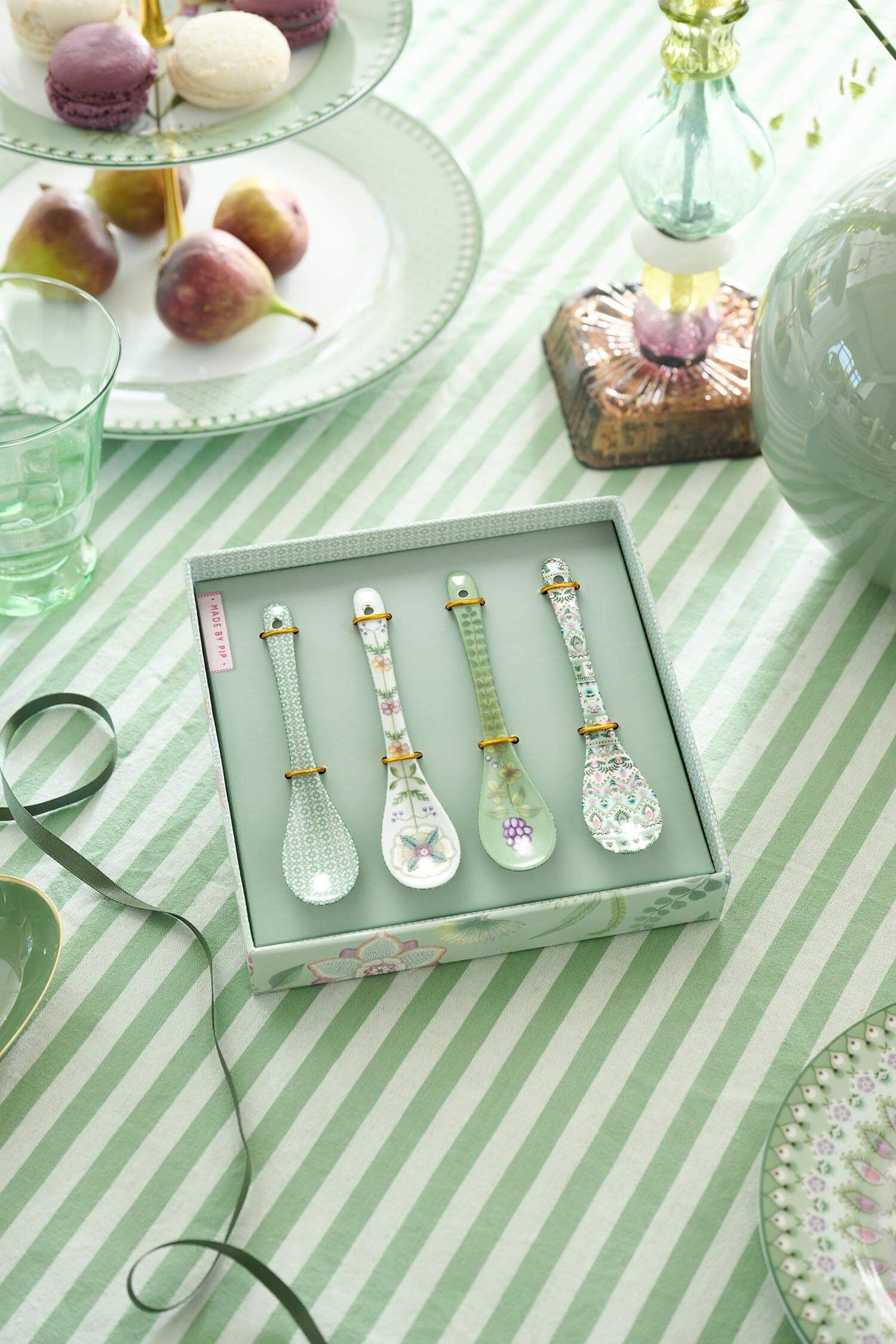 Set/4 Cuillères à Thé Lily&Lotus vert clair