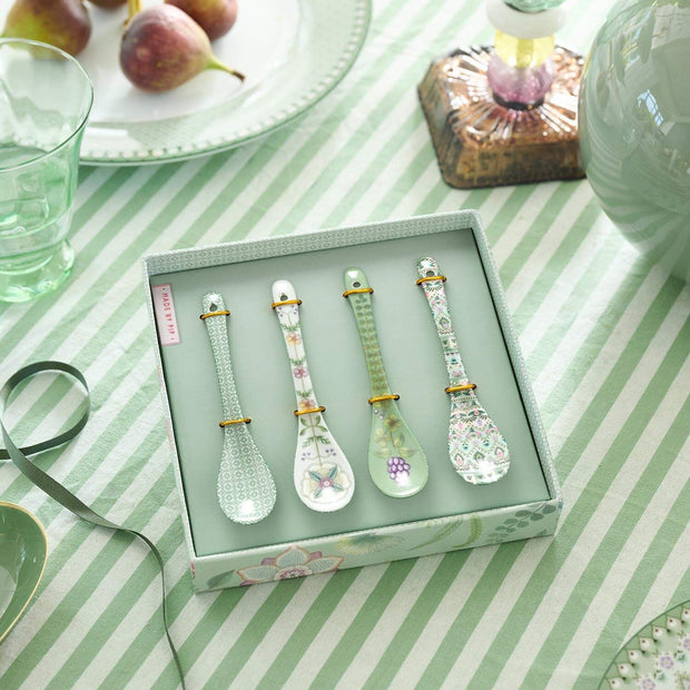 Set/4 Cuillères à Thé Lily&Lotus vert clair