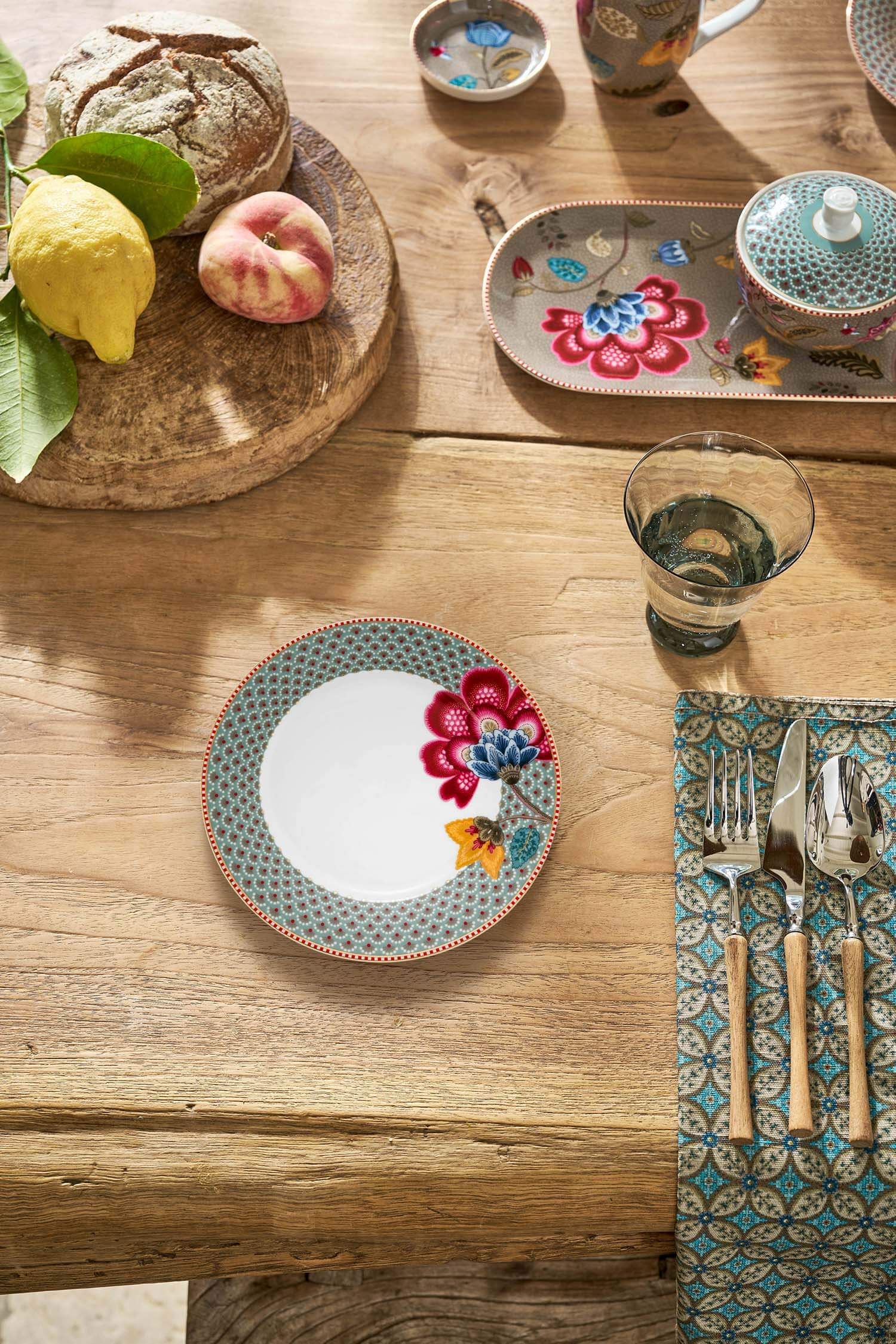 Assiette à Petit Déjeuner Blooming Tales Bleu
