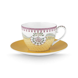 Tasse et Soucoupe Lily&Lotus Tiles Jaune 300ml