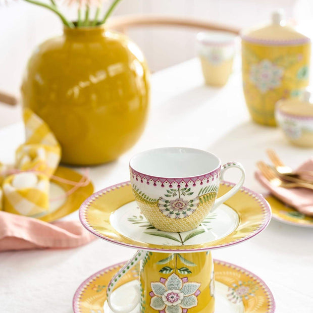 Tasse et Soucoupe Lily&Lotus Tiles Jaune 300ml