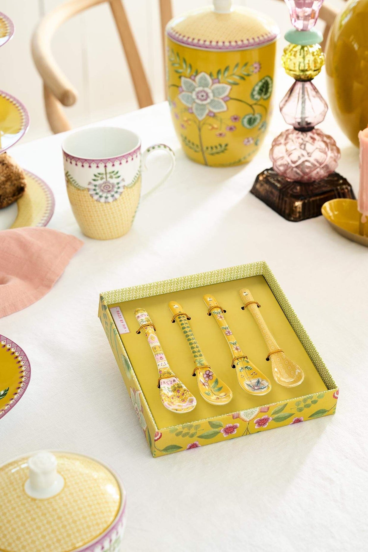 Set/4 Cuillères à Thé Lily&Lotus Jaune