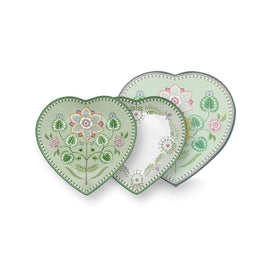 Set/2 Assiettes en Forme de Cœur Lily&Lotus VERT
