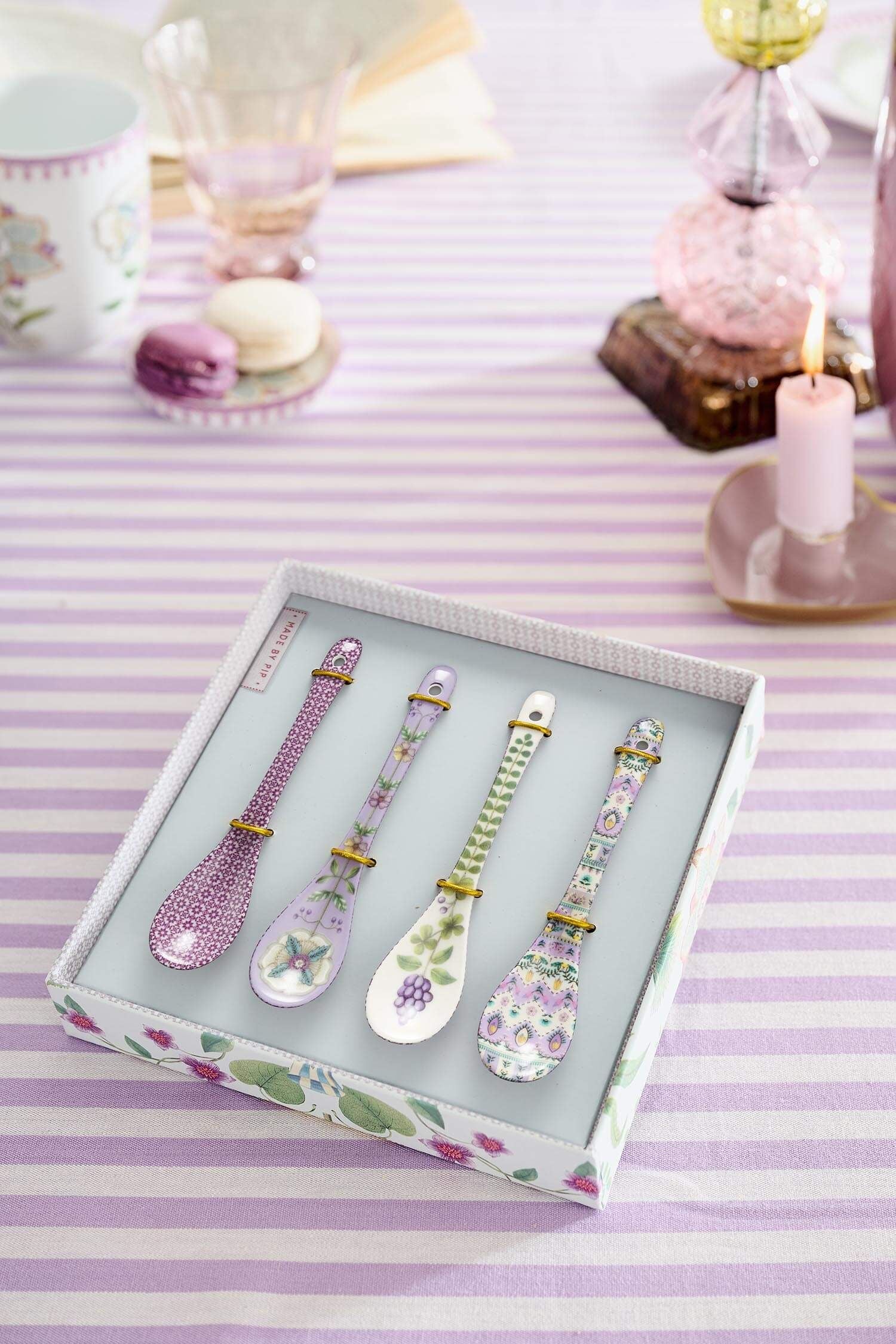 Set/4 Cuillères à Thé Lily&Lotus Lilas