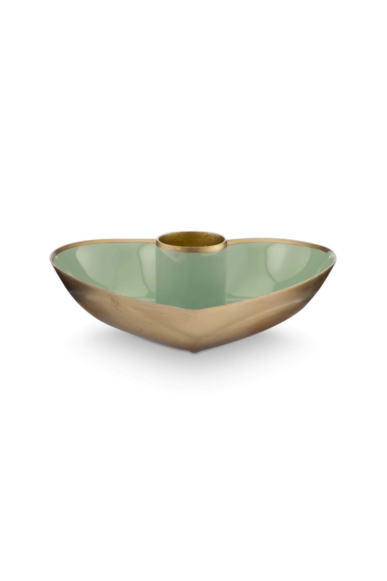 Set/2 Bougeoir Boule en Métal Cœur Vert