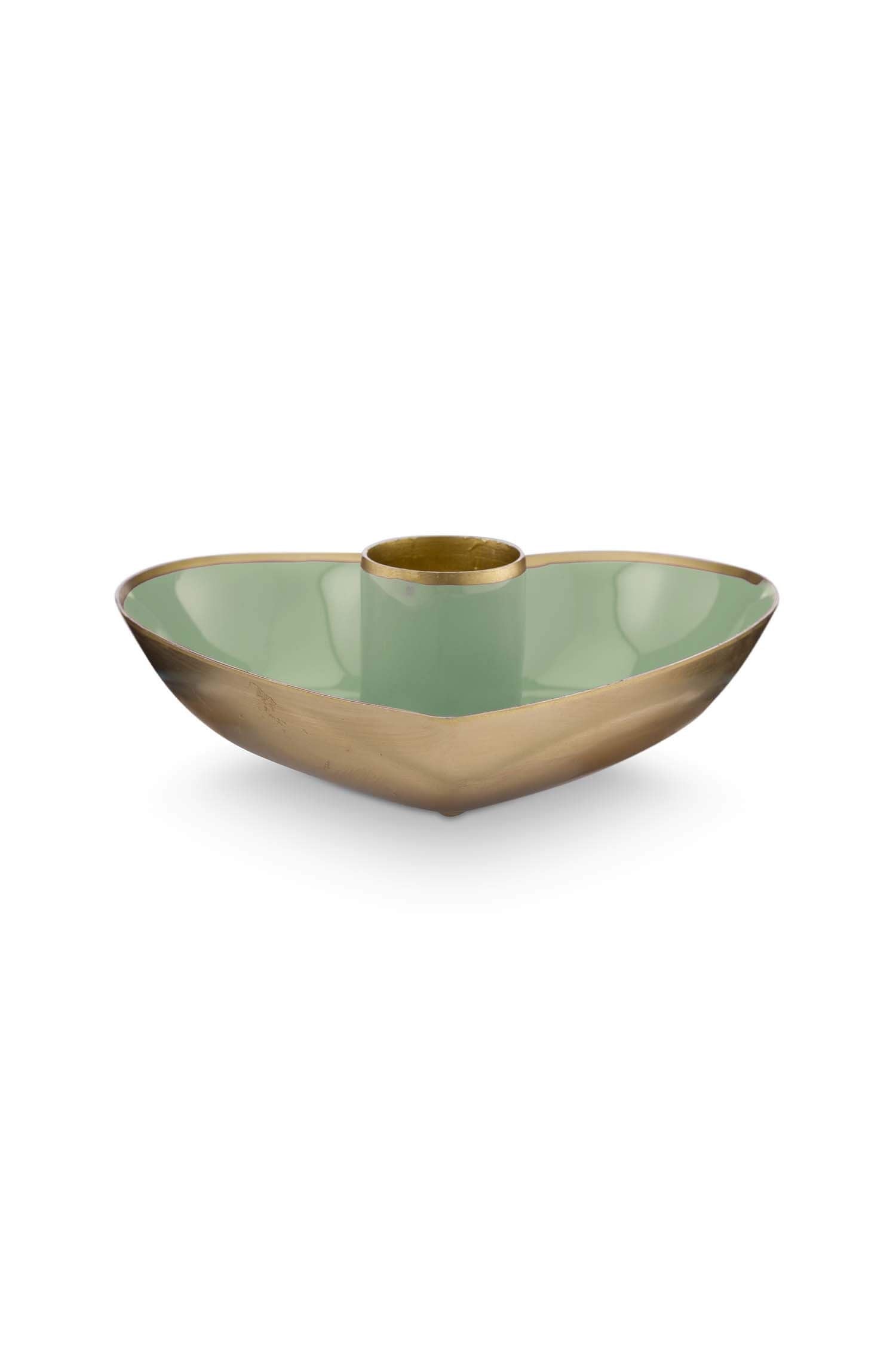 Set/2 Bougeoir Boule en Métal Cœur Vert