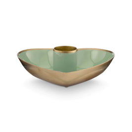 Set/2 Bougeoir Boule en Métal Cœur Vert