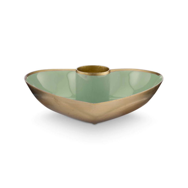 Set/2 Bougeoir Boule en Métal Cœur Vert