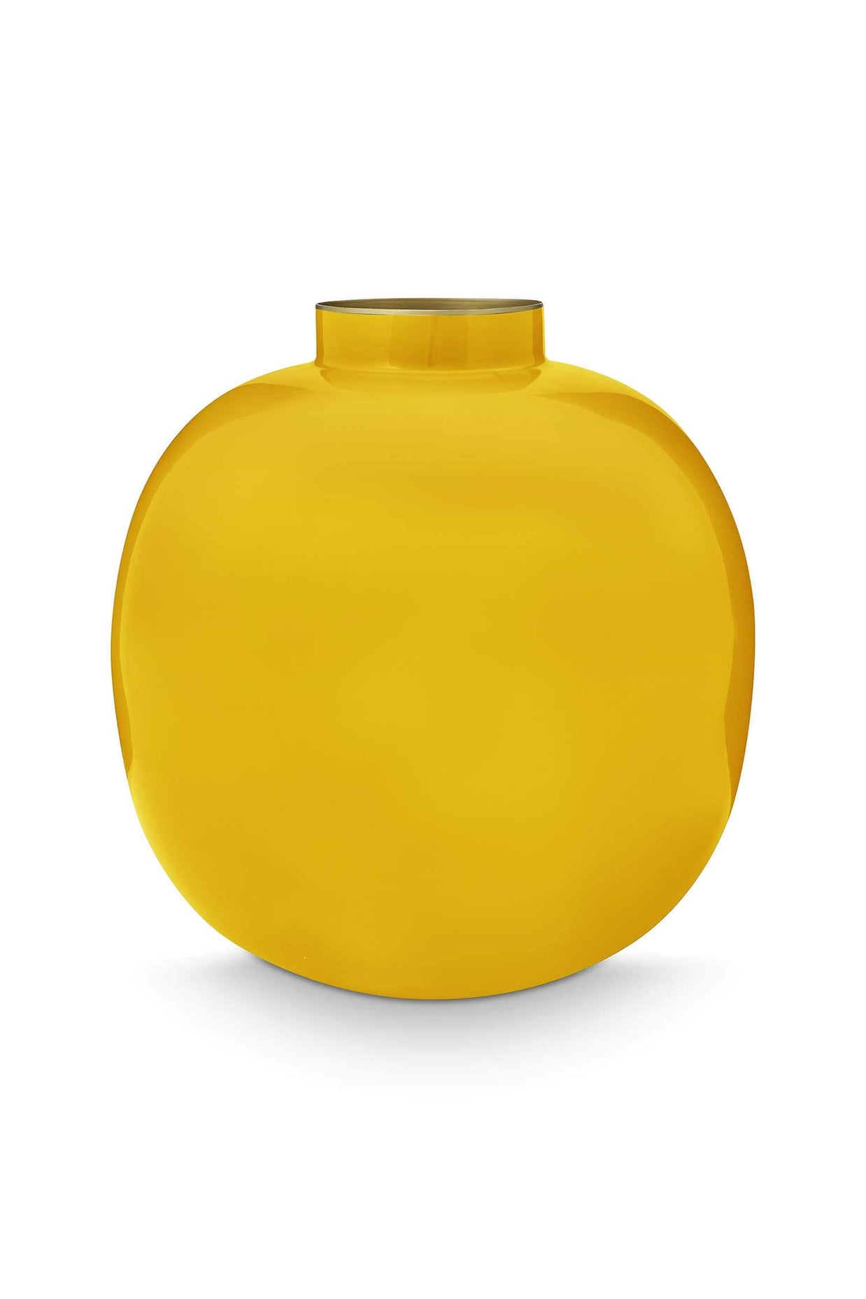 Vase en Métal Jaune 23cm