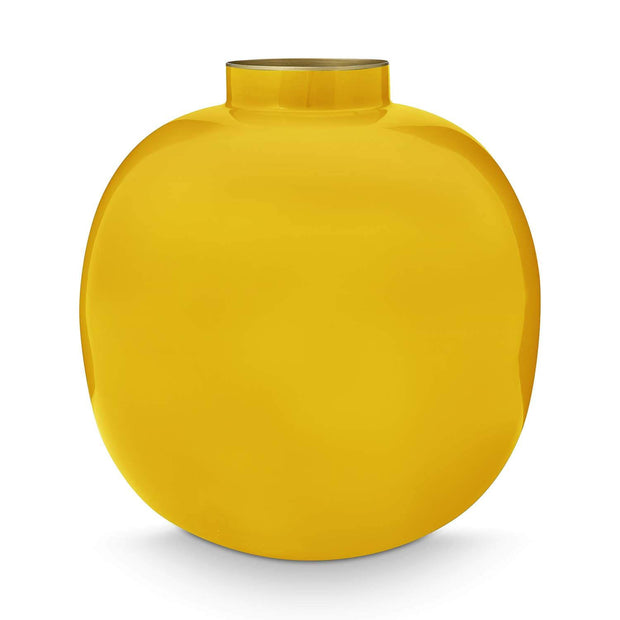 Vase en Métal Jaune 23cm