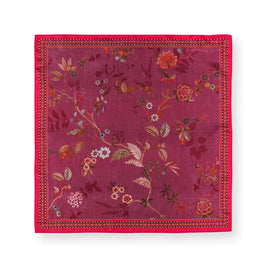 Carré de soie Bodhi Flower Rouge SOIE