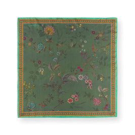 Carré de soie Bodhi Flower VERT SOIE