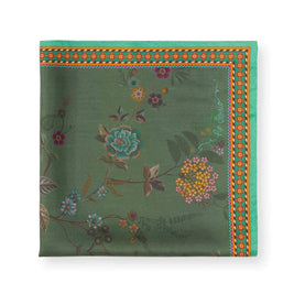 Carré de soie Bodhi Flower VERT SOIE