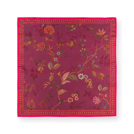 Carré de soie Bodhi Flower Rouge SOIE